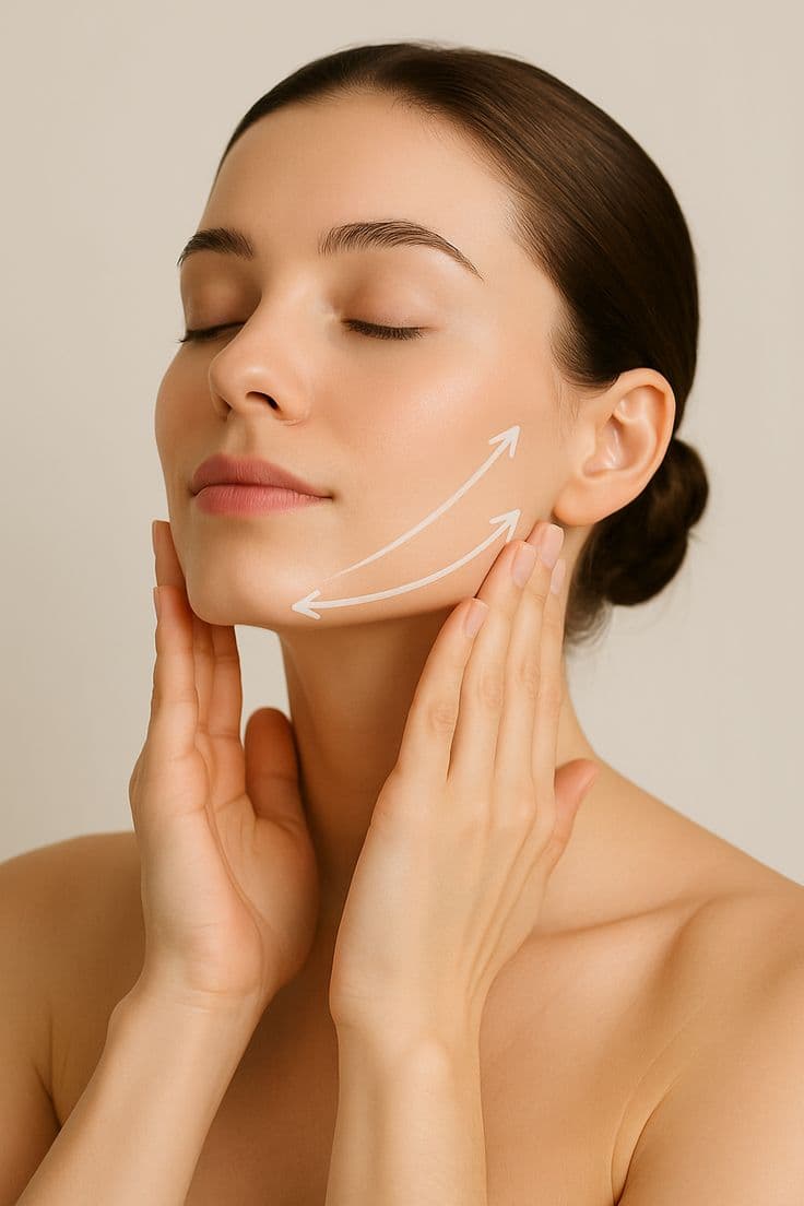 A woman in need of kybella treatment